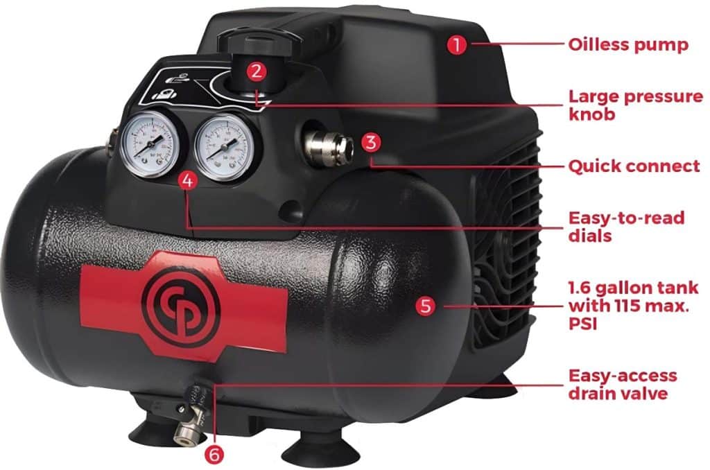 Chicago Pneumatic Easy HCP-1116 Hand Carry Compressor Model 1129740044
