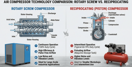 Rotary Screw vs. Reciprocating example